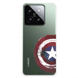Funda para Xiaomi 14 Oficial de Marvel Capitán América Escudo Transparente - Marvel