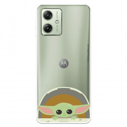 Funda para Motorola Moto G54 5G Oficial de Star Wars Baby Yoda Sonrisas - The Mandalorian