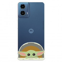 Funda para Motorola Moto G34 Oficial de Star Wars Baby Yoda Sonrisas - The Mandalorian
