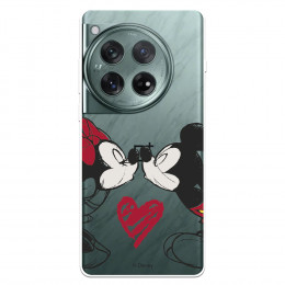 Funda para OnePlus 12 Oficial de Disney Mickey y Minnie Beso - Clásicos Disney