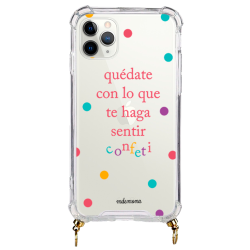 Funda Móvil Silicona Colgante M de Mona - Confeti