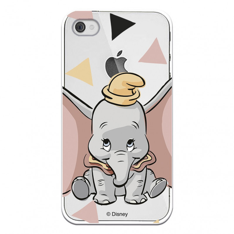 Carcasa Oficial Disney Dumbo silueta transparente para iPhone 4S - Dumbo- La Casa de las Carcasas