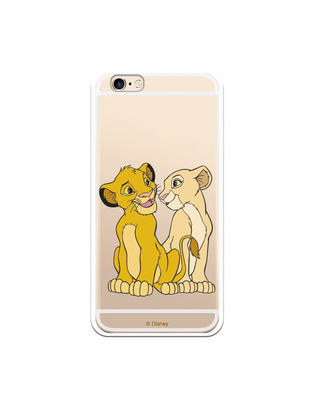 Funda Oficial Disney Simba y Nala Transparente El Rey León para iPhone XR