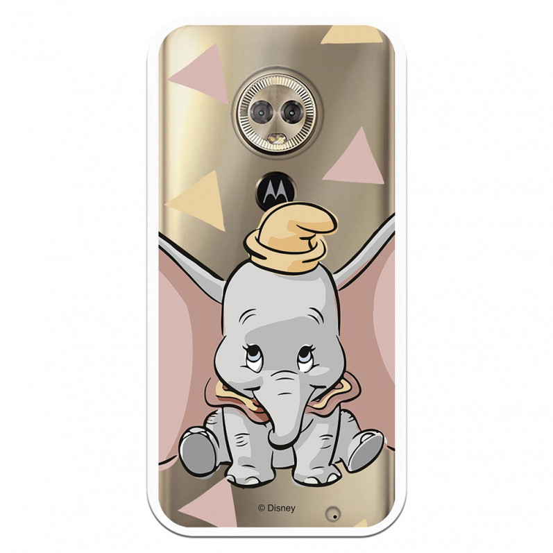 Carcasa Oficial Disney Dumbo silueta transparente para Motorola Moto G6 Plus - Dumbo- La Casa de las Carcasas