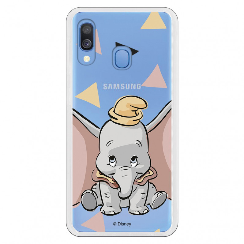 Carcasa Oficial Disney Dumbo silueta transparente para Samsung Galaxy A20e - Dumbo- La Casa de las Carcasas