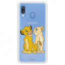 Carcasa Oficial Disney Simba y Nala transparente para Samsung Galaxy A20e - El Rey León- La Casa de las Carcasas