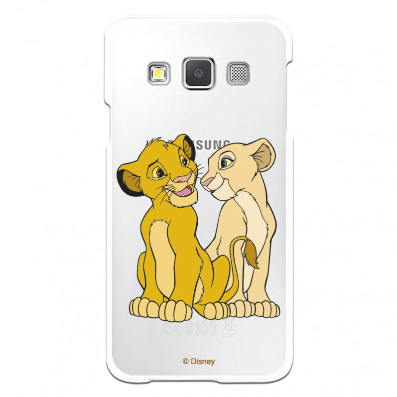 Carcasa Oficial Disney Simba y Nala transparente para Samsung Galaxy A3 - El Rey León- La Casa de las Carcasas