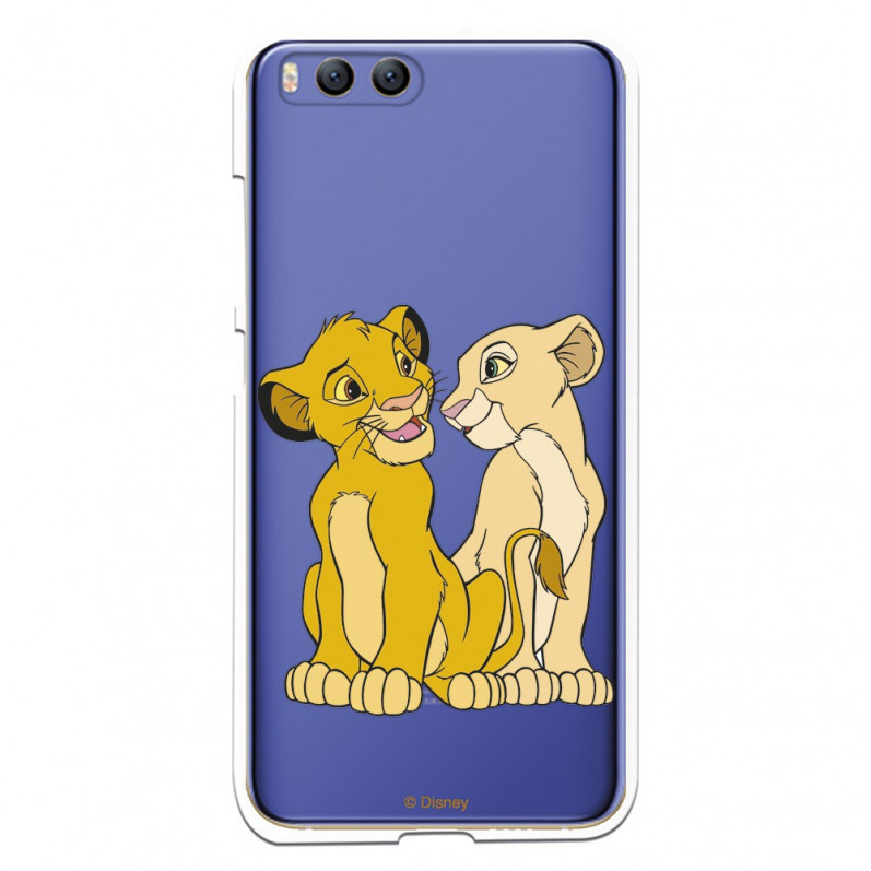 Carcasa Oficial Disney Simba y Nala transparente para Xiaomi Mi 6 - El Rey León- La Casa de las Carcasas
