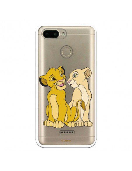 Funda Oficial Simba y Nala transparente Xiaomi Redmi 6 - El Rey León