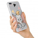 Funda Oficial Disney Dumbo silueta transparente para Samsung Galaxy A30