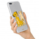 Funda Oficial Disney Simba y Nala transparente para Motorola Moto G7 Play - El Rey León