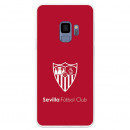 Funda Oficial Sevilla monocromo fondo rojo para Samsung Galaxy S9