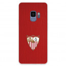 Funda Oficial Sevilla escudo color fondo rojo para Samsung Galaxy S9