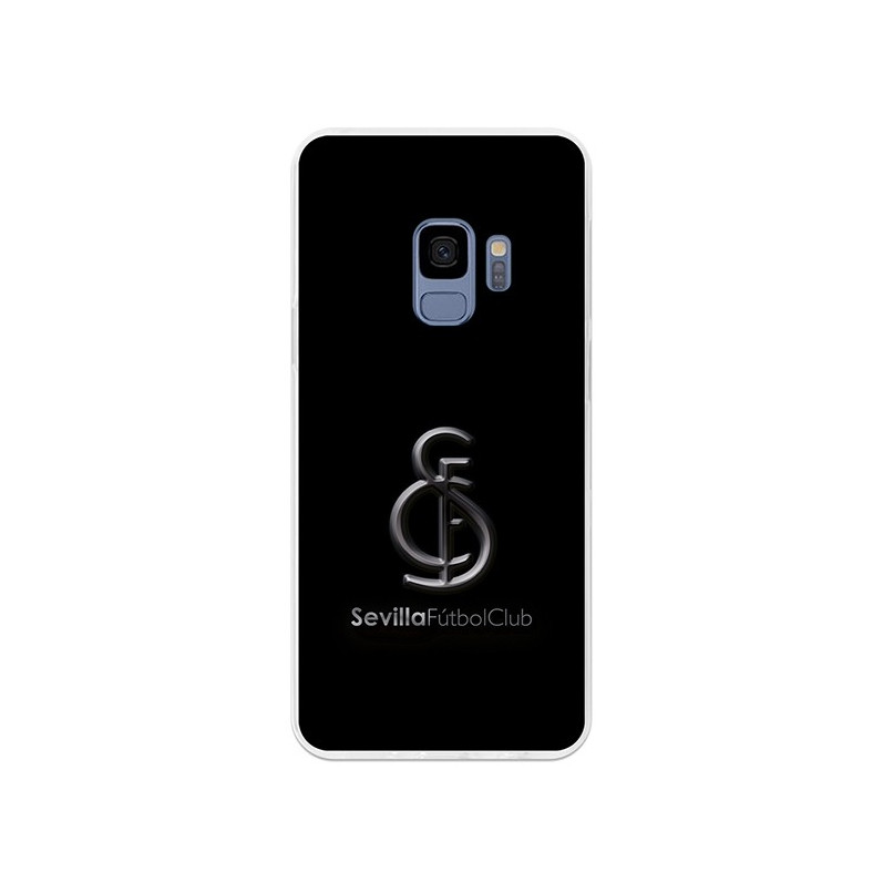 Funda Oficial Sevilla metal fondo negro para Samsung Galaxy S9