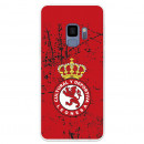 Funda Oficial Cultural y Deportiva Leonesa Escudo rojo textura Samsung Galaxy S9