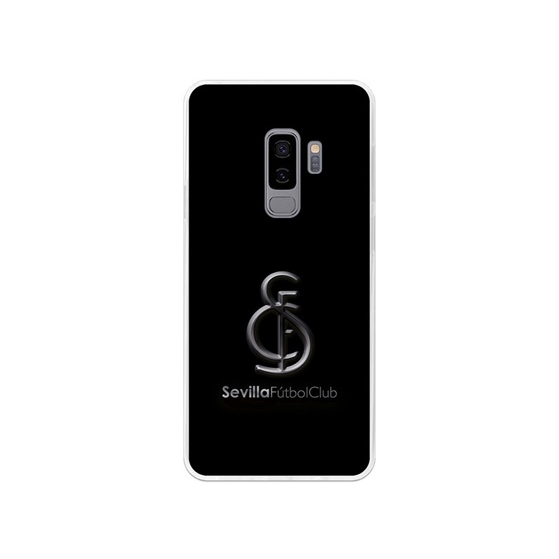 Funda Oficial Sevilla metal fondo negro para Samsung Galaxy S9 Plus