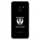 Funda Oficial Leganés escudo blanco sobre fondo negro Samsung Galaxy A8 2018