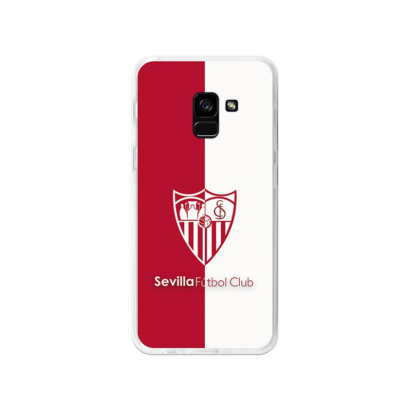 Funda Oficial Sevilla escudo bicolor para Samsung Galaxy A8 2018