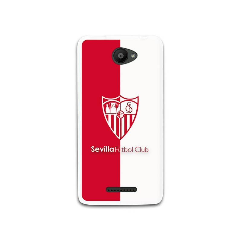 Funda Oficial Sevilla escudo bicolor para Bq Aquaris U