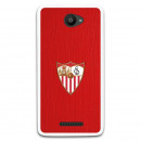 Funda Oficial Sevilla escudo color fondo rojo para Bq Aquaris U
