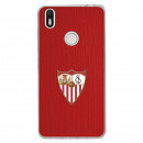 Funda Oficial Sevilla escudo color fondo rojo para Bq Aquaris X Pro