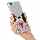 Funda para Xiaomi Mi 6X Oficial de Disney Mickey y Minnie Beso - Clásicos Disney