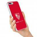 Funda Oficial Sevilla monocromo fondo rojo para Samsung Galaxy S10 Plus