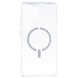 Funda Antiyellow Compatible con MagSafe con Brillantes para Samsung Galaxy S24 Ultra