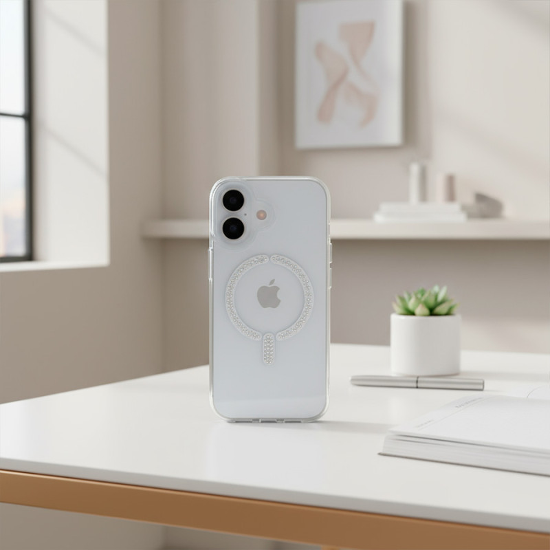 Funda Antiyellow Compatible con MagSafe con Brillantes para iPhone 17 thumbnail