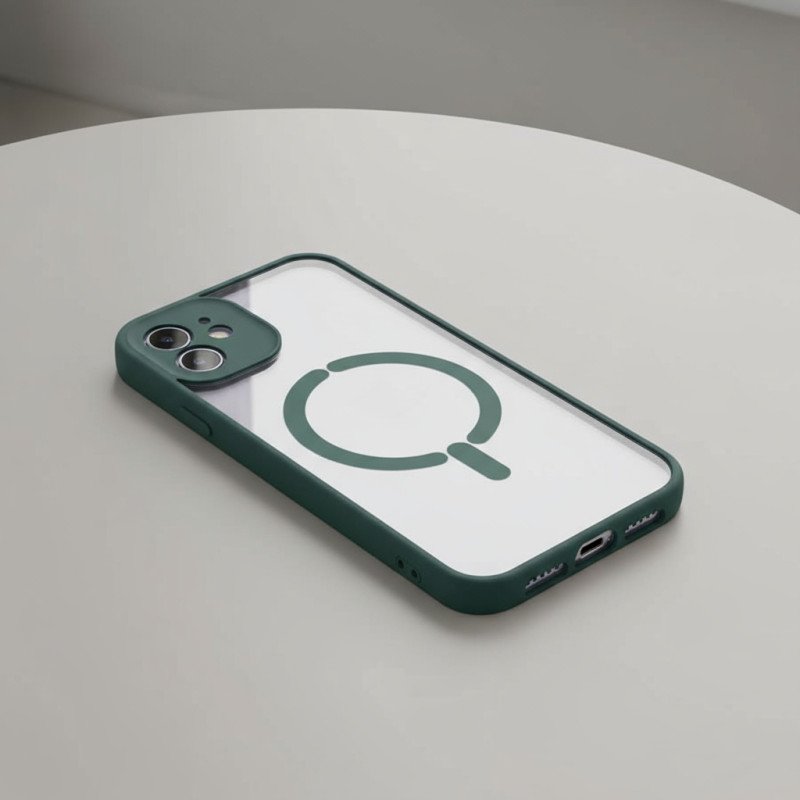 Funda Bumper Compatible con Magsafe con Cubre cámara para iPhone 12 thumbnail