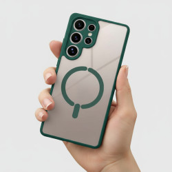 Funda Bumper Compatible con Magsafe con Cubre cámara para Samsung Galaxy S22 Ultra