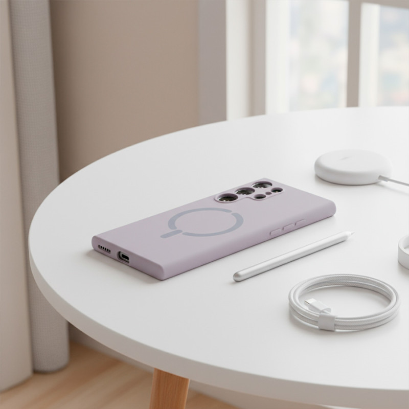 Funda Compatible con MagSafe con Cubre Cámara para Samsung Galaxy S24 Ultra thumbnail