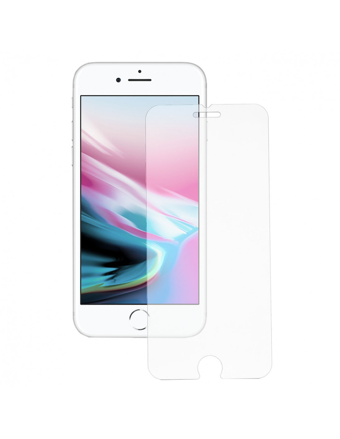 Cristal templado para Apple iPhone 8 Plus - 4D color Blanco