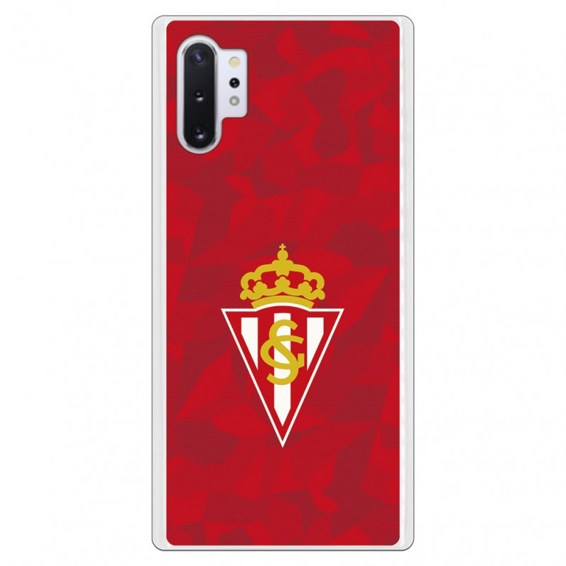 Funda para Samsung Galaxy Note 10 Plus del Gijón Trama Roja - Licencia Oficial Real Sporting de Gijón