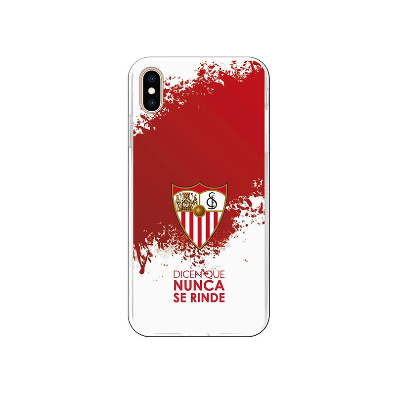 Funda Oficial Sevilla FC nunca se rinde mancha roja para iPhone XS Max