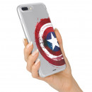 Funda para Xiaomi Redmi Note 8 Pro Oficial de Marvel Capitán América Escudo Transparente - Marvel