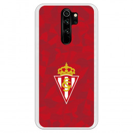 Funda para Xiaomi Redmi Note 8 Pro del Gijón Trama Roja - Licencia Oficial Real Sporting de Gijón