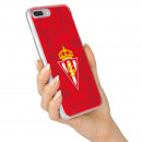 Funda para Xiaomi Redmi Note 8 Pro del Gijón Trama Roja - Licencia Oficial Real Sporting de Gijón