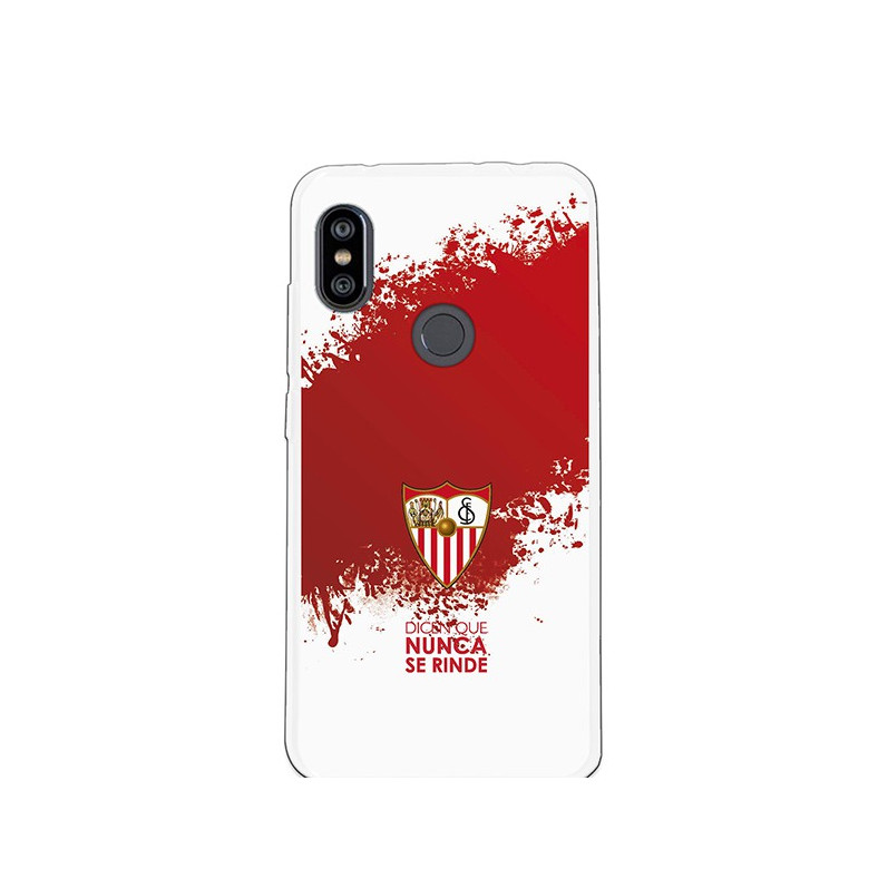 Funda Oficial Sevilla FC nunca se rinde mancha roja para Xiaomi Redmi Note 6