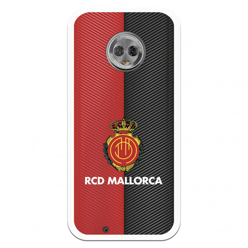 Funda para Motorola Moto G6 del Mallorca RCD Mallorca Diagonales Transparente - Licencia Oficial RCD Mallorca