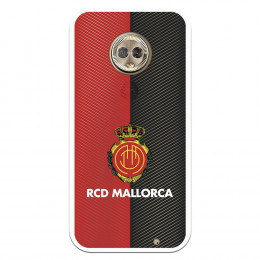 Funda para Motorola Moto G6 Plus del Mallorca RCD Mallorca Diagonales Transparente - Licencia Oficial RCD Mallorca