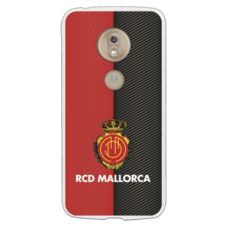 Funda para Motorola Moto G7 Play del Mallorca RCD Mallorca Diagonales Transparente - Licencia Oficial RCD Mallorca
