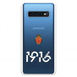 Funda para Samsung Galaxy S10 del Mallorca RCD Mallorca 1916 Transparente - Licencia Oficial RCD Mallorca