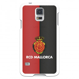 Funda para Samsung Galaxy S5 del Mallorca RCD Mallorca Diagonales Transparente - Licencia Oficial RCD Mallorca