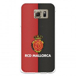 Funda para Samsung Galaxy S6 del Mallorca RCD Mallorca Diagonales Transparente - Licencia Oficial RCD Mallorca