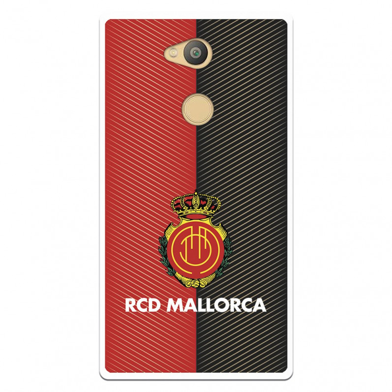 Funda para Sony Xperia L2 del Mallorca RCD Mallorca Diagonales Transparente - Licencia Oficial RCD Mallorca