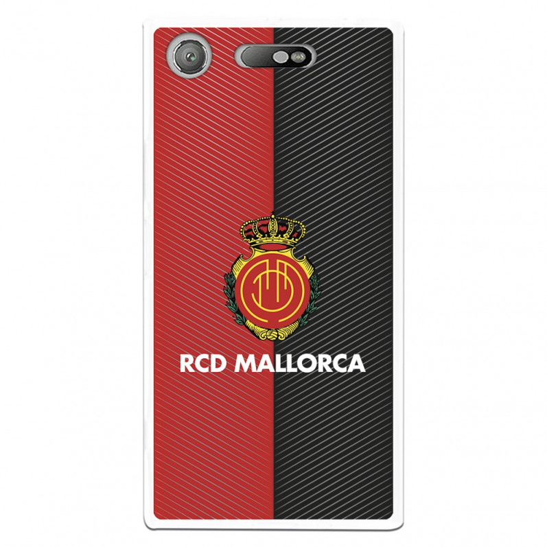 Funda para Sony Xperia XZ1 del Mallorca RCD Mallorca Diagonales Transparente - Licencia Oficial RCD Mallorca