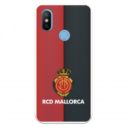 Funda para Xiaomi MI A2 del Mallorca RCD Mallorca Diagonales Transparente - Licencia Oficial RCD Mallorca
