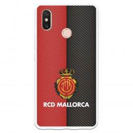 Funda para Xiaomi Mi Max 3 del Mallorca RCD Mallorca Diagonales Transparente - Licencia Oficial RCD Mallorca