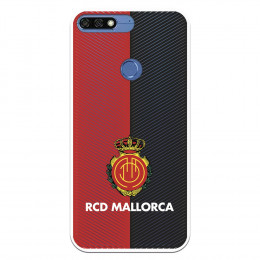 Funda para Huawei Honor 7C Oficial del RCD Mallorca RCD Mallorca Diagonales Transparente - Licencia Oficial del RCD Mallorca